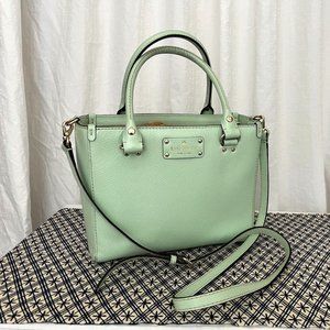 Kate Spade Mint Green Leather Clutch *RARE*